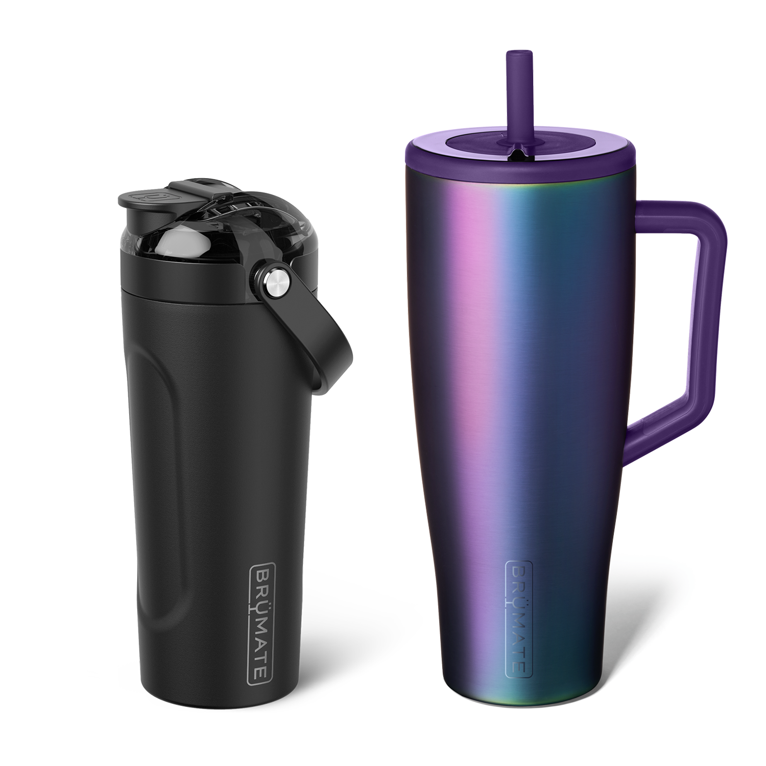 Shake + Glow Bundle | Dark Aura & Matte Black | 40oz/25oz C6 image 1