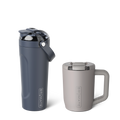 Hydrate + Caffeinate Bundle | Mocha & Nightfall Blue | 15oz/25oz J6 image 1