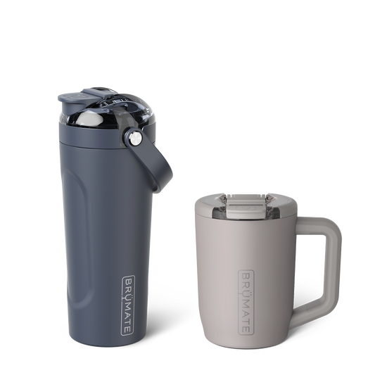 Hydrate + Caffeinate Bundle | Mocha & Nightfall Blue | 15oz/25oz J6 image 1