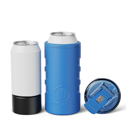 Retro Hopsulator Trio | Matte Azure | 12/16oz Standard Cans C2 image 1